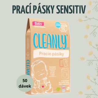 Ekologické praní s pracími pásky Cleanly Eco Baby s heřmánkem jsou skvělou alternativou běžných pracích prostředků. 🟢...